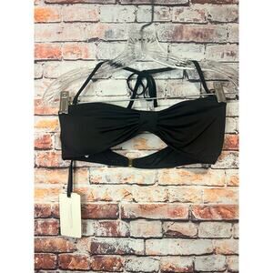 NEW black under protection bikini bra melina bandeau women's size large